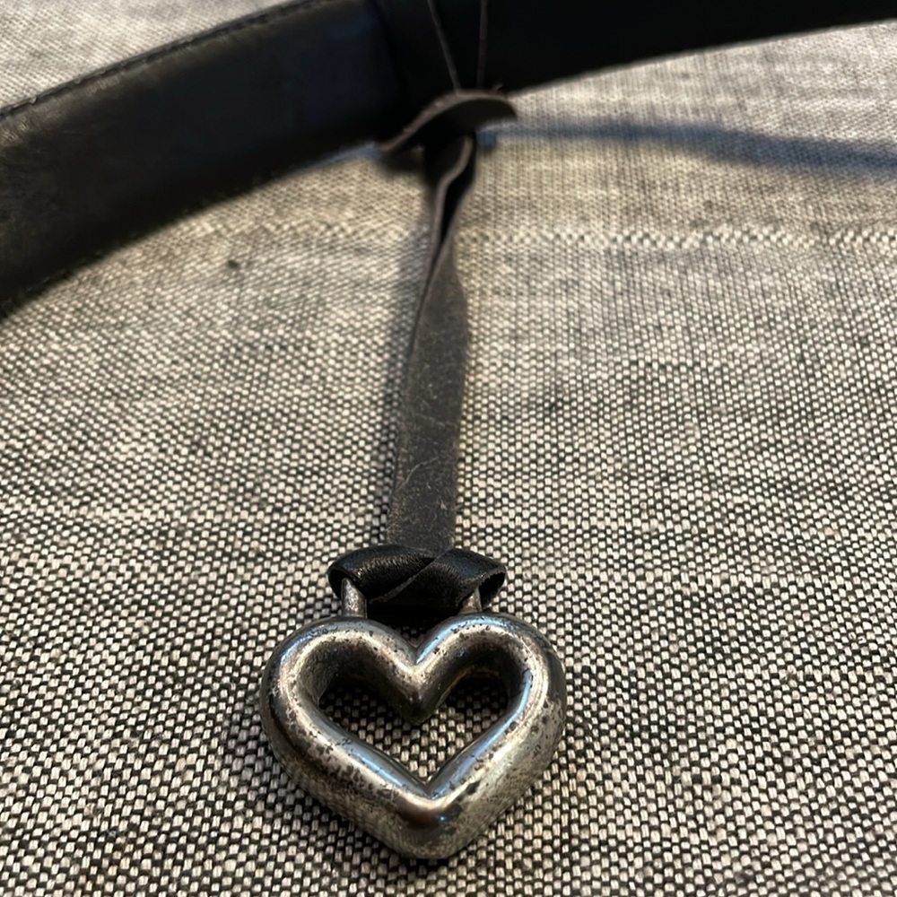 SMOKY Beaded boots Brighton black leather shoulder bag silvertone buckle & heart - Picture 9 of 15